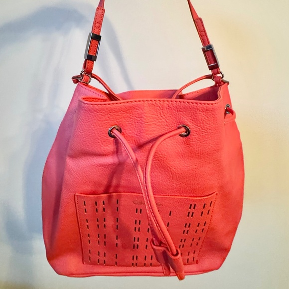 Calvin Klein Orange-Red Bucket Bag - Picture 1 of 6